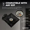 Ledvion - LED Wandleuchte - Classic Vela - schwarz - E27 -  Produktbild-Vorschau 3