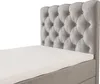Gepolstertes Boxspringbett 100x200 ADRIA 2 - hellgrau Produktbild-Vorschau 7