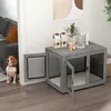Cage pour chien PawHut pour la maison, cage à deux portes Voir les images du produit 9