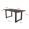 Esstisch Industrial 160x80x77cm, Nussbaum-Optik mit Produktbild-Vorschau 7