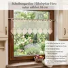 Scheibengardine Meterware Häkelgardine Spitze Herz natur Produktbild-Vorschau 2