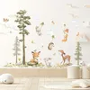 Wandaufkleber Kaninchen-Fuchs-Hirsch-großer Baum für Produktbild-Vorschau 1