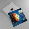 Wanduhr - Quadrat - Glasuhr - Erde Schichten Universum Kern Produktbild-Vorschau 2