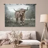 MuchoWow® Wandteppich Wandbehang Schottische Hochlandrind - Produktbild-Vorschau 5