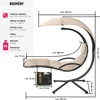 TecTake 404603, Černá, Béžová, Polyester, Ocel, 100 kg, Náhled obrázku produktu 7
