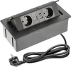 GTV - Einbausteckdose MULTISOFT schwarz mit 2x Schuko, USB Produktbild-Vorschau 1