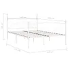 vidaXL Bettgestell mit Lattenrost Weiß Metall 160 × 200 cm Produktbild-Vorschau 6