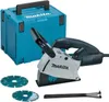Product shot of a Makita wall chaser with its accessories and case. Podgląd zdjęcia produktu