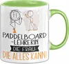 Paddelboard-Lehrerin Geschenk Tasse Becher Die Frau Die Produktbild-Vorschau 1