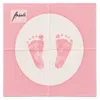20 serviettes Baby Steps Girl - Empreintes de pas bébé rose Voir les images du produit 2