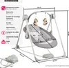 Balancelle pour bébé DOGS pliable, 5 vitesses et minuterie Voir les images du produit 6