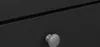 A close-up shot of a black cabinet with a silver knob. Podgląd zdjęcia produktu