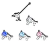 Nasenpiercing: Nasenstecker Piercing Delfin Delphin 925 Produktbild-Vorschau 2