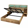 Letto matrimoniale idraulico in legno Flieks 180x200 cm con Anteprima dell’immagine prodotto 9