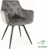 Mango Velvet Stuhl grau - 180° drehbar m Produktbild-Vorschau 2