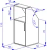 Armadio sotto il soffitto inclinato con 1 anta e 1 ripiano Anteprima dell’immagine prodotto 7