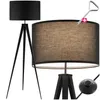 tectake® Lunaris stojací lampa, třínohý ocelový rám, 60 W Náhled obrázku produktu 2