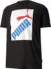 Puma Big Logo Kurzarm-t-shirt Schwarz M Herren Schwarz M Produktbild-Vorschau 1
