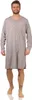 Herren Nachthemd langarm Sleepshirt; Grau M Náhled obrázku produktu 1