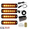4x 6 LED žluté výstražné světlo pro záchranné práce, Náhled obrázku produktu 4