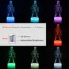 A collage of images showing a Naruto-themed 3D LED night light in various colors, along with a remote control and text describing its features. Produktbild-Vorschau