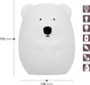 Lampada da comodino in silicone con orsetto per bambini LED Anteprima dell’immagine prodotto 6