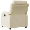 vidaXL Poltrona relax in tessuto crema Anteprima dell’immagine prodotto 3