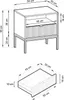 Nachttisch MISHEEL grau 54x39x56 cm mit Schublade und Produktbild-Vorschau 6