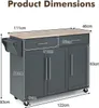 KOMFOTTEU Carrello da cucina su rotelle, carrello di Anteprima dell’immagine prodotto 7