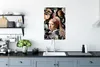 MuchoWow® Poster Mädchen mit Perlenohrring - Blumen - Produktbild-Vorschau 3