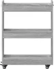 Schrank mit Rollen Grau Sonoma 60x22x79 cm Holzwerkstoff Produktbild-Vorschau 5
