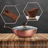 Wok-Pfanne abnehmbarer Holzoptik-Griff Deckel Ø32cm Produktbild-Vorschau 5