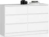 Komoda AKORD K120 Biała 120 cm 6 szuflad kolor Biały mat Podgląd zdjęcia produktu 1
