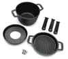 Dutch Oven - Gusseisen Kessel 8 L - mit Grillpfanne - Produktbild-Vorschau 11