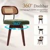 Set di 2 poltrone girevoli a 360°, con schienale in rattan, Anteprima dell’immagine prodotto 9