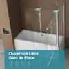 doporro Paroi de Baignoire 80x120x140cm Pare Baignoire Fixe Voir les images du produit 2