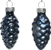 Christbaumschmuck Zapfen Glas 6cm 12 Stück - Nachtblau Produktbild-Vorschau 1