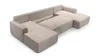 AX LIVING Beige Sofa U Form mit Schlaffunktion – Catea U Produktbild-Vorschau 3