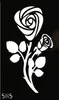 Henna Tattoo Schablone Airbrush Stencil Selbstklebend Rose Produktbild-Vorschau 2