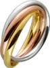 Tricolor Dreifach Ring 585 14 Karat  Gold Trinity 19 Produktbild-Vorschau 1