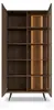 Vitrine / Glasschrank AMARO 94cm – Eiche Dunin mit Lamellen Produktbild-Vorschau 3