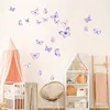 Schmetterling Wandsticker Set lila selbstklebend Wandtattoo Produktbild-Vorschau 4