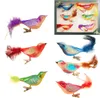 Krebs Glas Lauscha Christbaumschmuck 6 bunte Fantasie Vögel Produktbild-Vorschau 1
