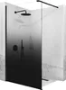 A modern shower enclosure with a black gradient glass panel and marble-effect walls. Anteprima dell’immagine prodotto