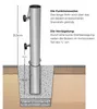 osoltus Bodenhülse Edelstahl Sonnenschirm Wäschespinne Ø Produktbild-Vorschau 4