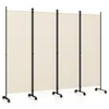 Parawan pokojowy COSTWAY 225 x 173 cm na kółkach, Podgląd zdjęcia produktu 1