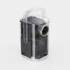 A transparent-cased projector is shown against a white background. Produktbild-Vorschau