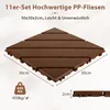 Izrielar 77 Stück Balkonfliesen Klicksystem 30x30 cm – Produktbild-Vorschau 2