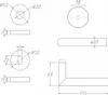 Technical drawings and dimensions of a door handle set. Produktbild-Vorschau