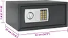vidaXL Cassaforte digitale con serratura grigio scuro 42 x Anteprima dell’immagine prodotto 7